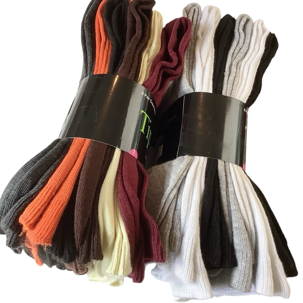 🌸12 Pair Ladies Crew Socks Non Cushion